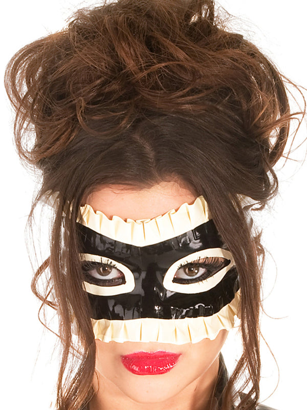 Latex Maid Mask met franjes