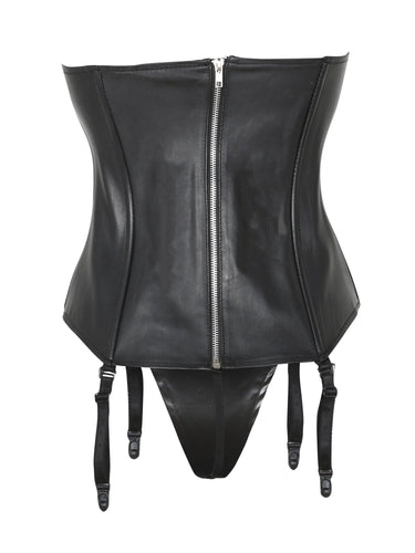 Leather Basque & G String - Honour Clothing