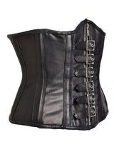Leather Buckled Underbust Corset - Honour Clothing
