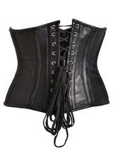 Leather Buckled Underbust Corset - Honour Clothing