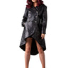 Leather Coat With Corset Detailing - Honour Clothing