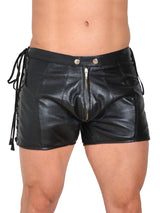 Leather Emperor Shorts With Lacing - Honour Clothing