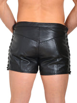Leather Emperor Shorts With Lacing - Honour Clothing
