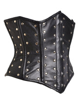 Leather Studded Underbust Corset - Honour Clothing