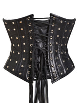 Leather Studded Underbust Corset - Honour Clothing