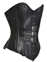 Leather Vera Corset With Buckles - Honour Clothing