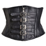 Leather Waist Cincher With Buckle - Honour Clothing