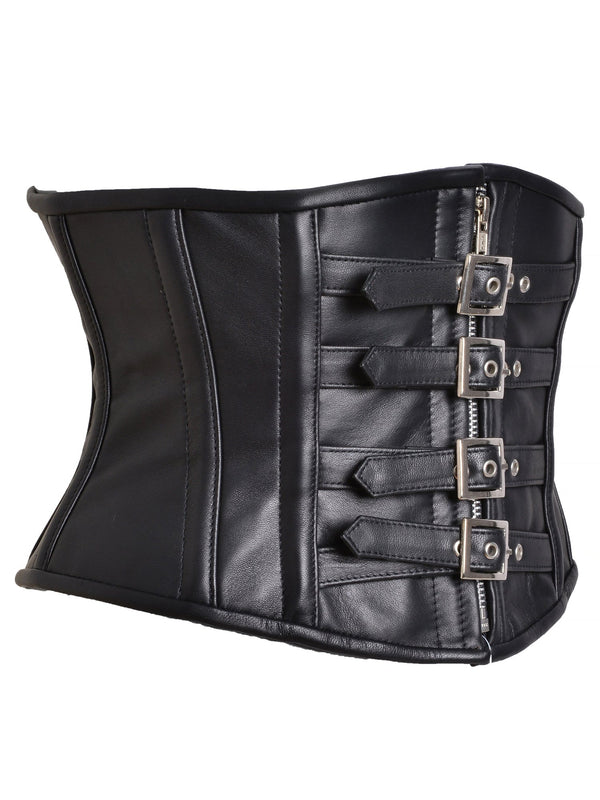 Leather Waist Cincher With Buckle Honour Clothing