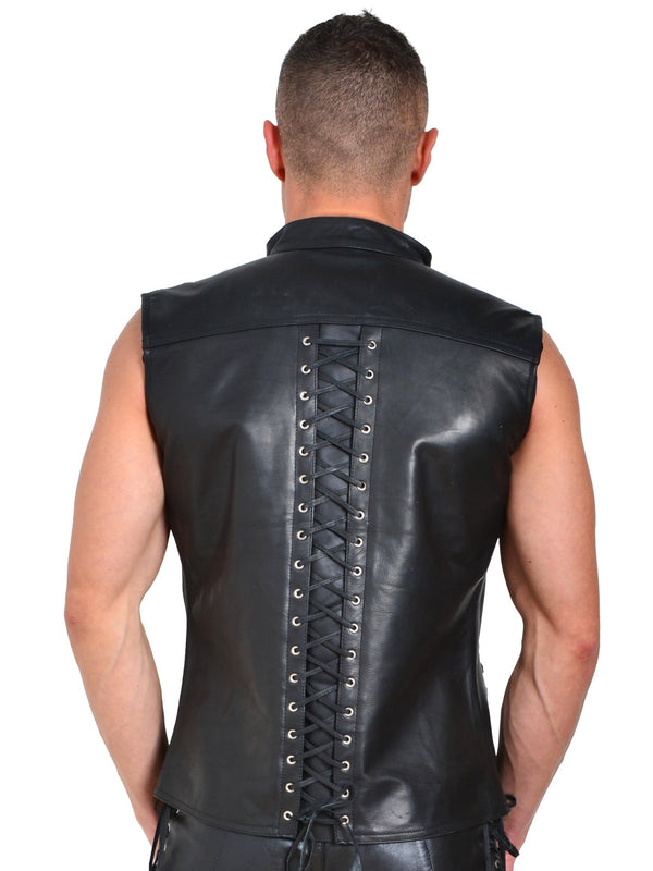Leather Warrior Sleeveless Top - Honour Clothing