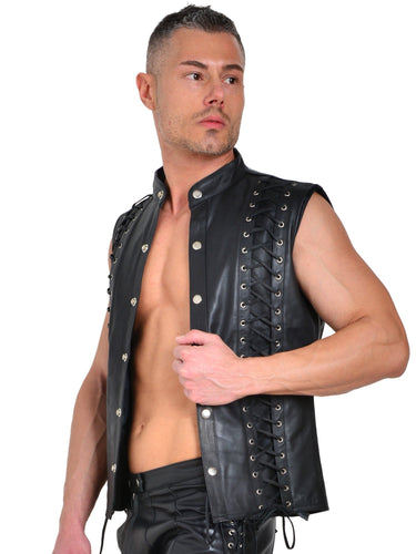 Leather Warrior Sleeveless Top - Honour Clothing