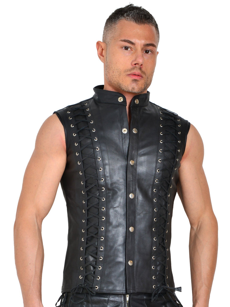 Leather Warrior Sleeveless Top - Honour Clothing
