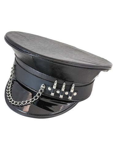 Leather With Chain Uniform Hat - Honour Clothing
