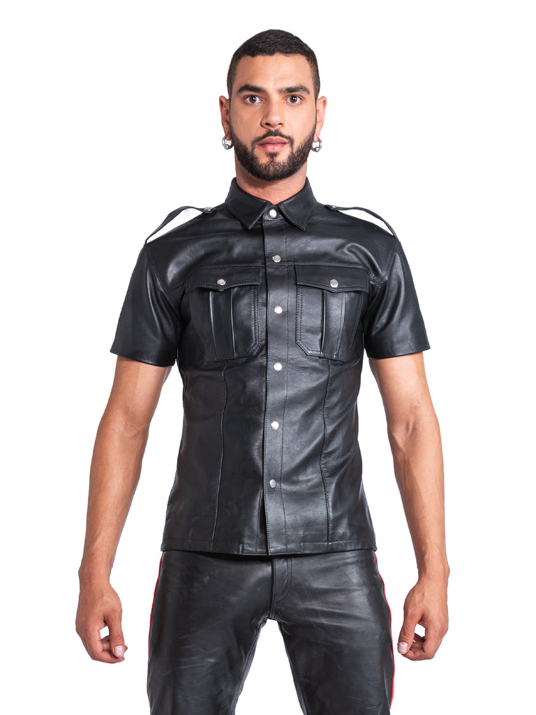 Classic Collar Leather Shirt - Honour Clothing
