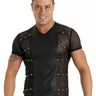 Leatherette Fishnet T Shirt - Honour Clothing