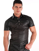 Leatherette Mens Polo Shirt - Honour Clothing