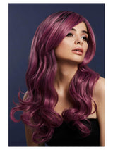 Mauve Long Wave Wig - Honour Clothing