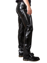 Mens Two Way Zip Latex Jeans - Honour Clothing