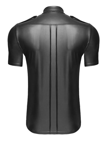 Mens Wetlook Front Pocket Shirt - Honour Clothing