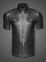 Mens Wetlook Front Pocket Shirt - Honour Clothing