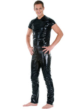 PVC Black Straight Cut Jeans - Honour Clothing