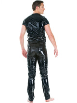 PVC Black Straight Cut Jeans - Honour Clothing