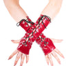 PVC Burgundy Gauntlet Gloves - Honour Clothing