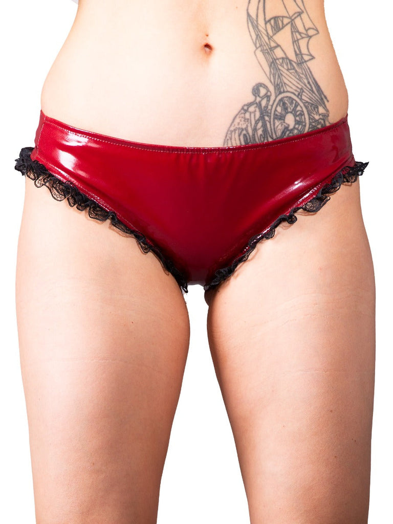 PVC Burgundy Plum Knickers - Honour Clothing
