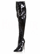 PVC Davina Thigh High Heels - Honour Clothing