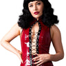 PVC Laced Burgundy Top - Honour Clothing