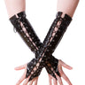 PVC Long Fingerless Gloves - Honour Clothing