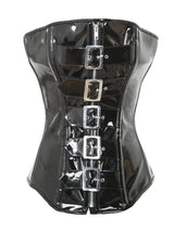PVC Longline Overbust Buckled Corset - Honour Clothing
