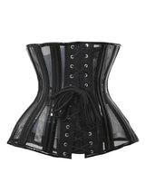 PVC Mesh Black Underbust Corset - Honour Clothing