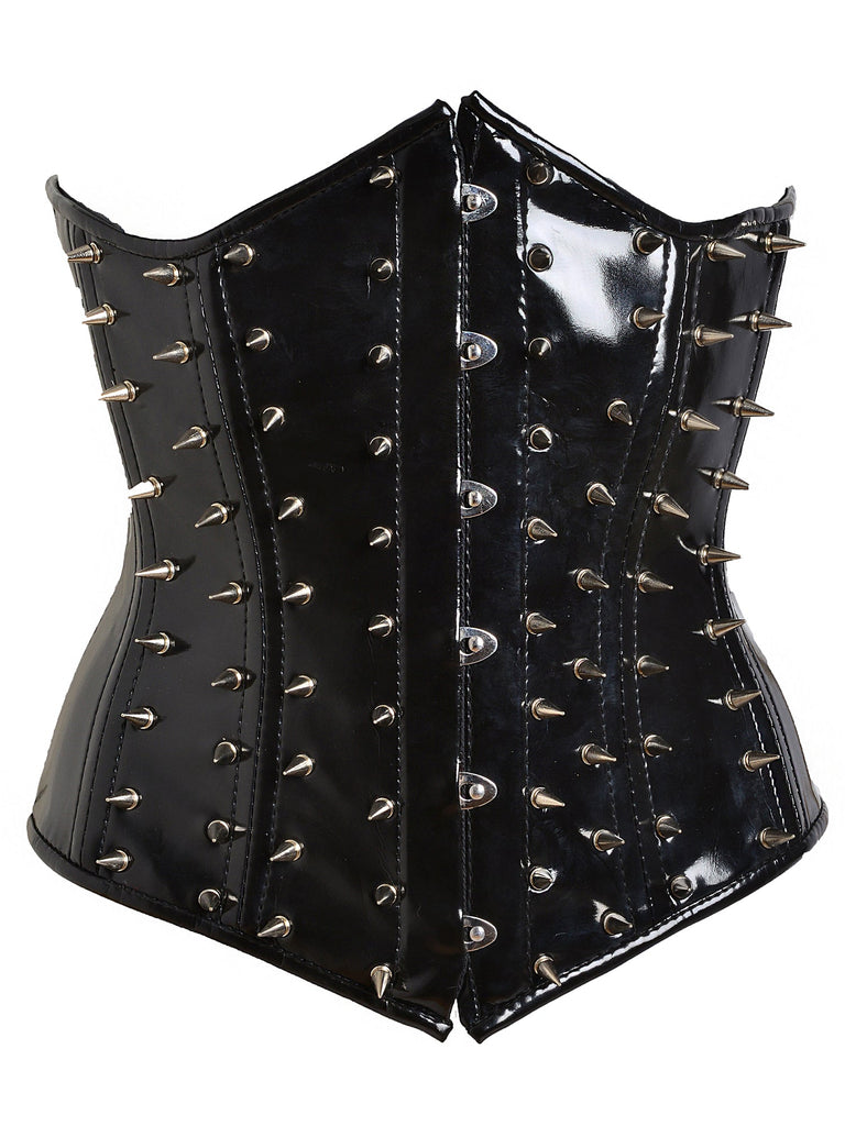 Buy Women Heavy Leather Spiked Corset Overbust Leather Corsage