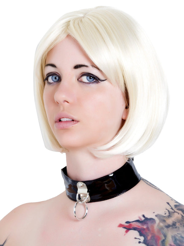 Wide PVC Choker With O Ring in Red - Honour Clothing