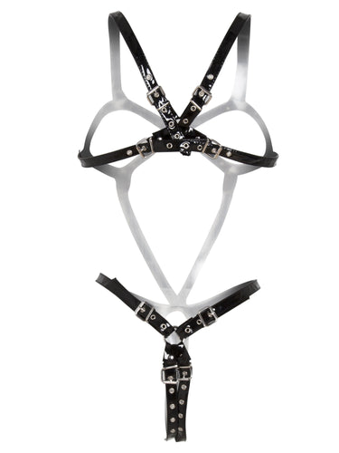 PVC Full Body Open Harness in Black