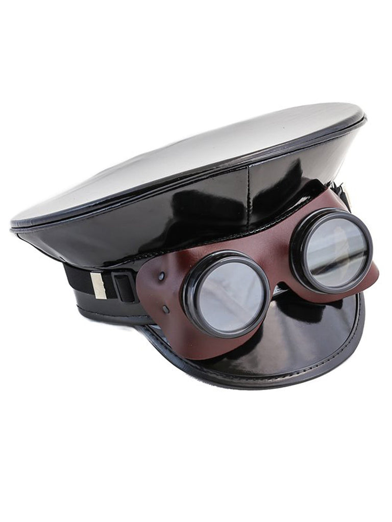 Patent Hat & Leather Goggles - Honour Clothing
