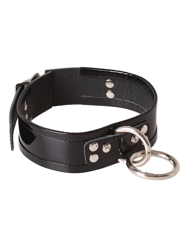 Chunky Patent Leather O Ring Choker