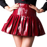 Pleated PVC Burgundy Skirt - Honour Clothing
