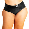 Plus Size Latex Mini Parisian Black Knickers - Honour Clothing