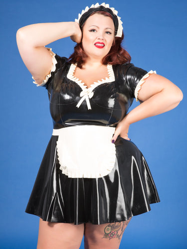 Plus Size Latex Uniform Dress - Honour Clothing