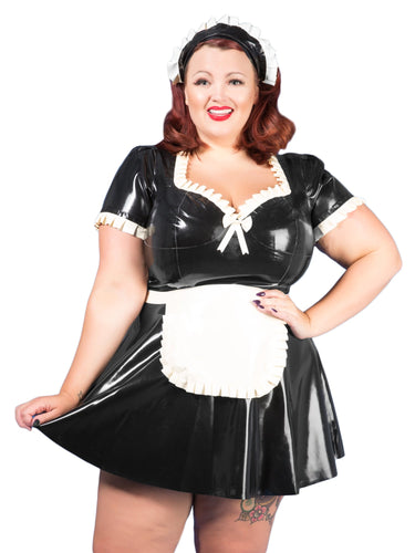 Plus Size Latex Uniform Dress - Honour Clothing