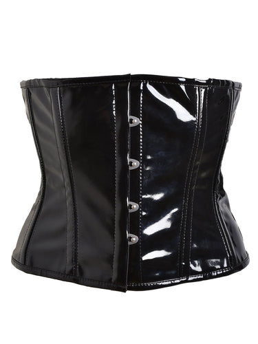 Plus Size PVC Black Durable Waist Cincher - Honour Clothing