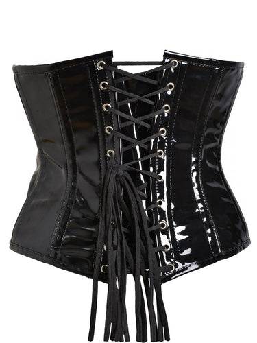 Plus Size PVC Black Durable Waist Cincher - Honour Clothing