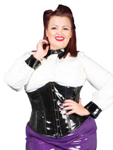 Plus Size PVC Qualia Underbust Corset - Honour Clothing