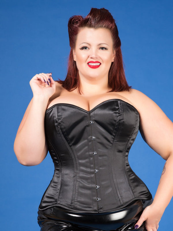 Plus Size Satin Sultry Corset - Honour Clothing
