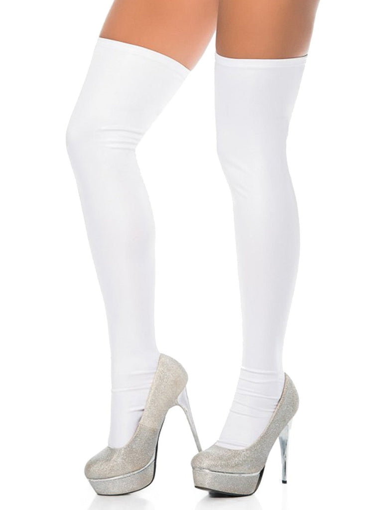 Power Pink Wetlook Stockings - Honour Clothing