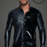 Powerwetlook Shirt With Front PVC Panel - Honour Clothing
