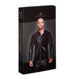 Powerwetlook Shirt With Front PVC Panel - Honour Clothing