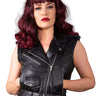 Premium Leather Sleeveless Zip Top - Honour Clothing