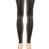 Purple Latex Footless Stockings With A Rear Seam - Honour Clothing